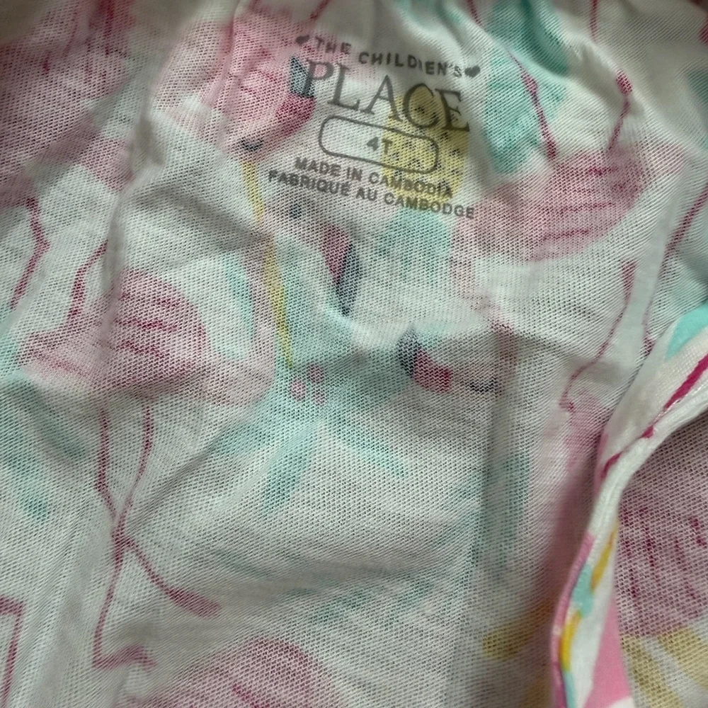 The Children's Place White Tank & Shorts Set with Pink Flamingo Print - Picture 3 of 3